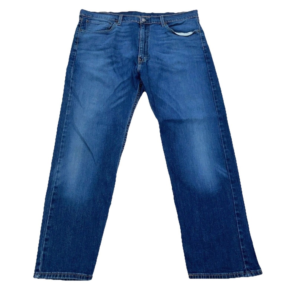 Levis 505 Jeans Men 40x30 Straight Leg Reg Fit Dark Wash Faded Work Pants Adult*
